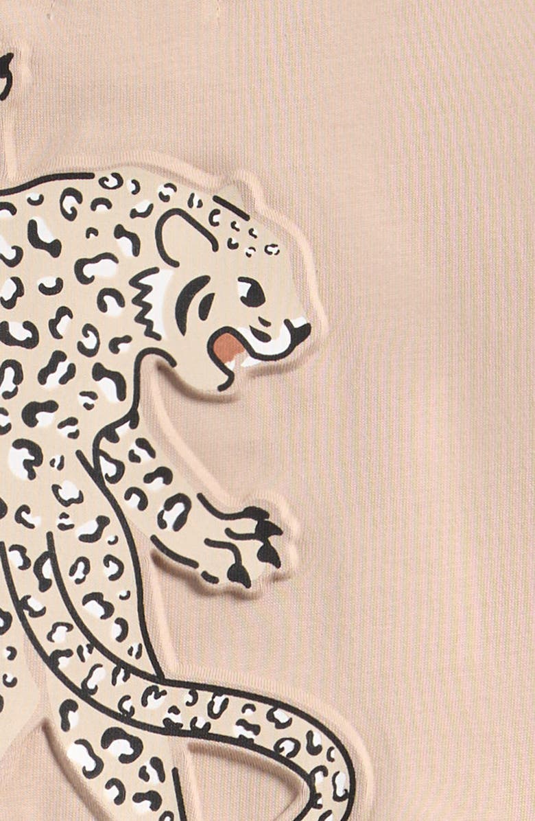 MILES THE LABEL Leopard Organic Cotton Graphic T-Shirt, Alternate, color, Brown Leather