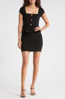 Madden Girl Cap Sleeve Peplum Minidress
