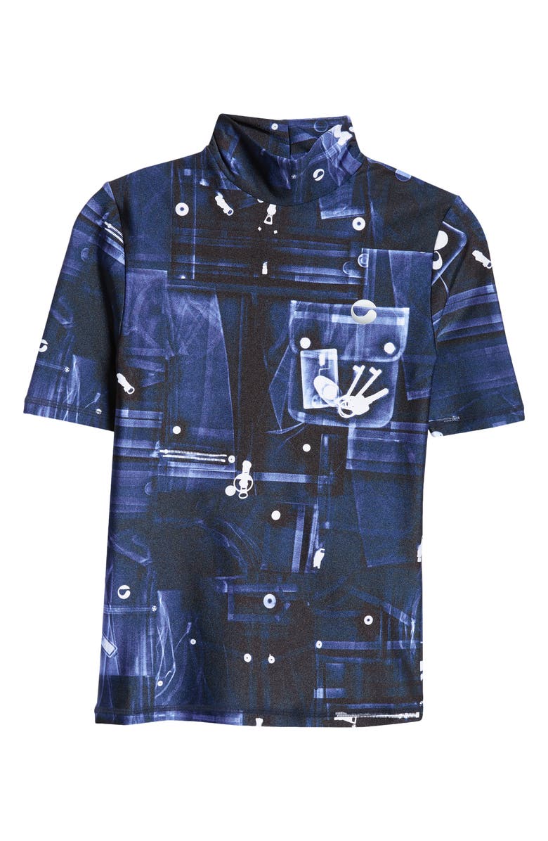 Coperni X-Ray Mock Neck Knit Top, Alternate, color, 