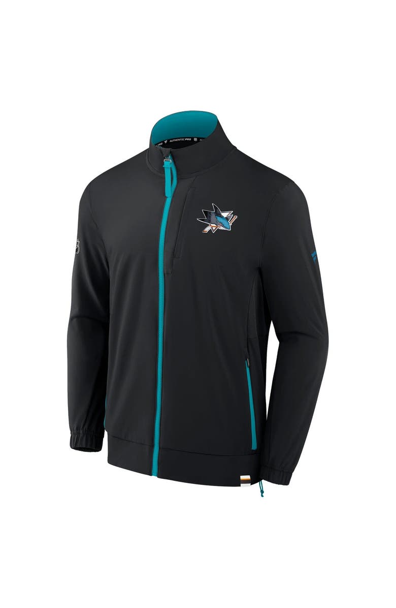 FANATICS Men's Fanatics  Black San Jose Sharks Authentic Pro Rink Coaches Full-Zip Jacket, Alternate, color, 