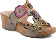 L'Artiste by Spring Step Prettypetals Platform Wedge Slide Sandal