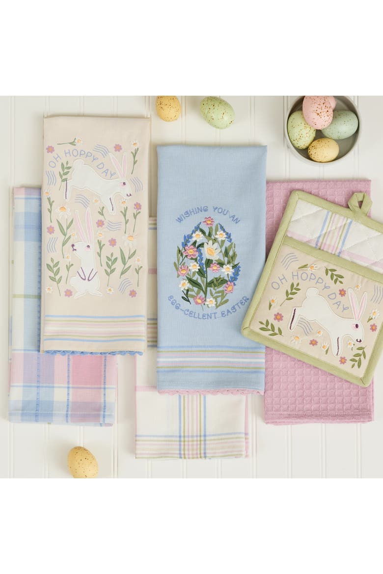 Egg-cellent Easter Dishtowel Set of 2, Alternate, color, Egg-cellent