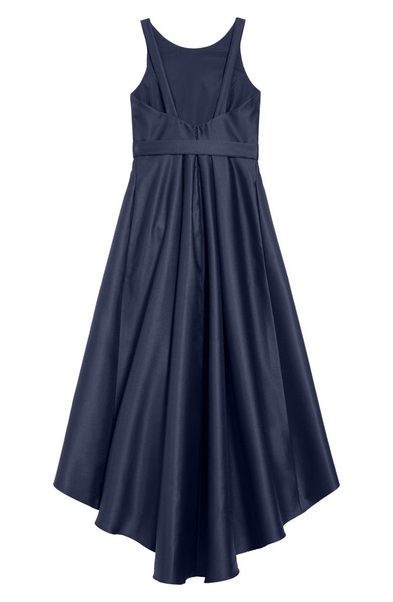 Dessy Collection High/Low Junior Bridesmaid Dress, Alternate, color, 