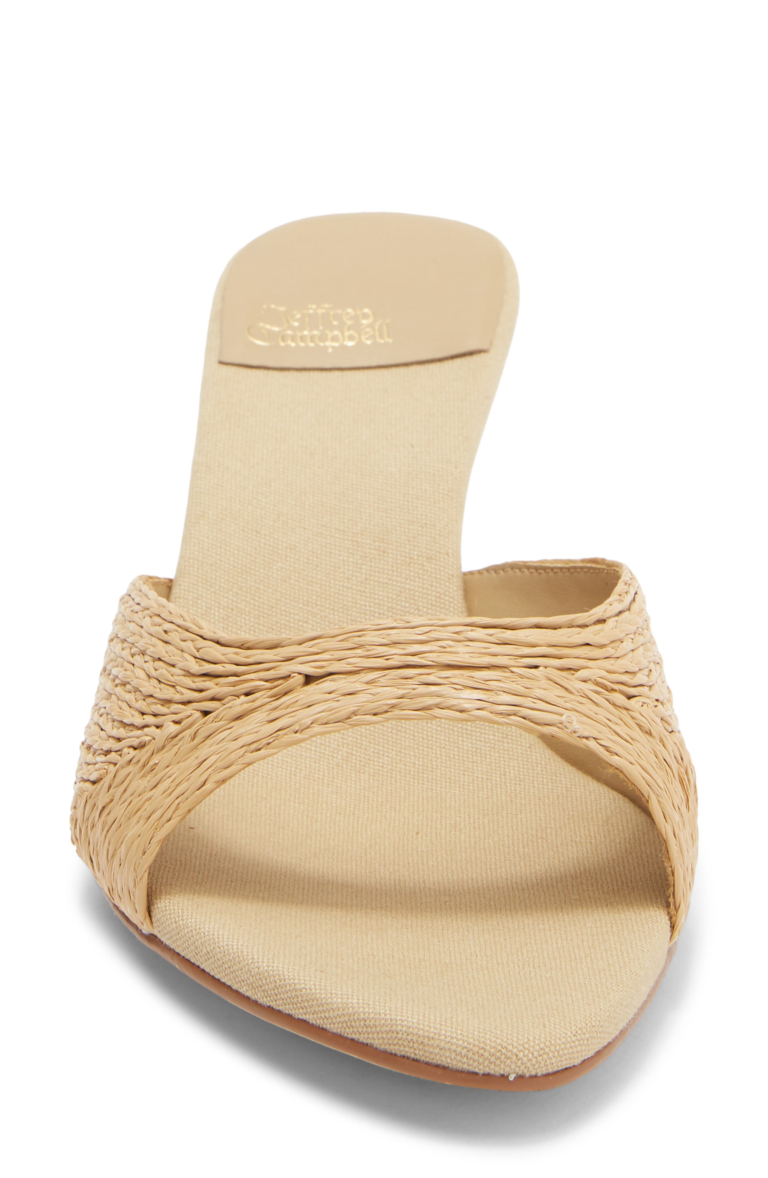 Jeffrey Campbell Spy-Kid Slide Sandal, Alternate, color, Natural Raffia