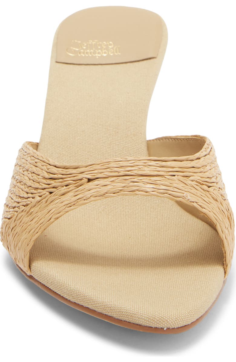 Jeffrey Campbell Spy-Kid Slide Sandal, Alternate, color, Natural Raffia