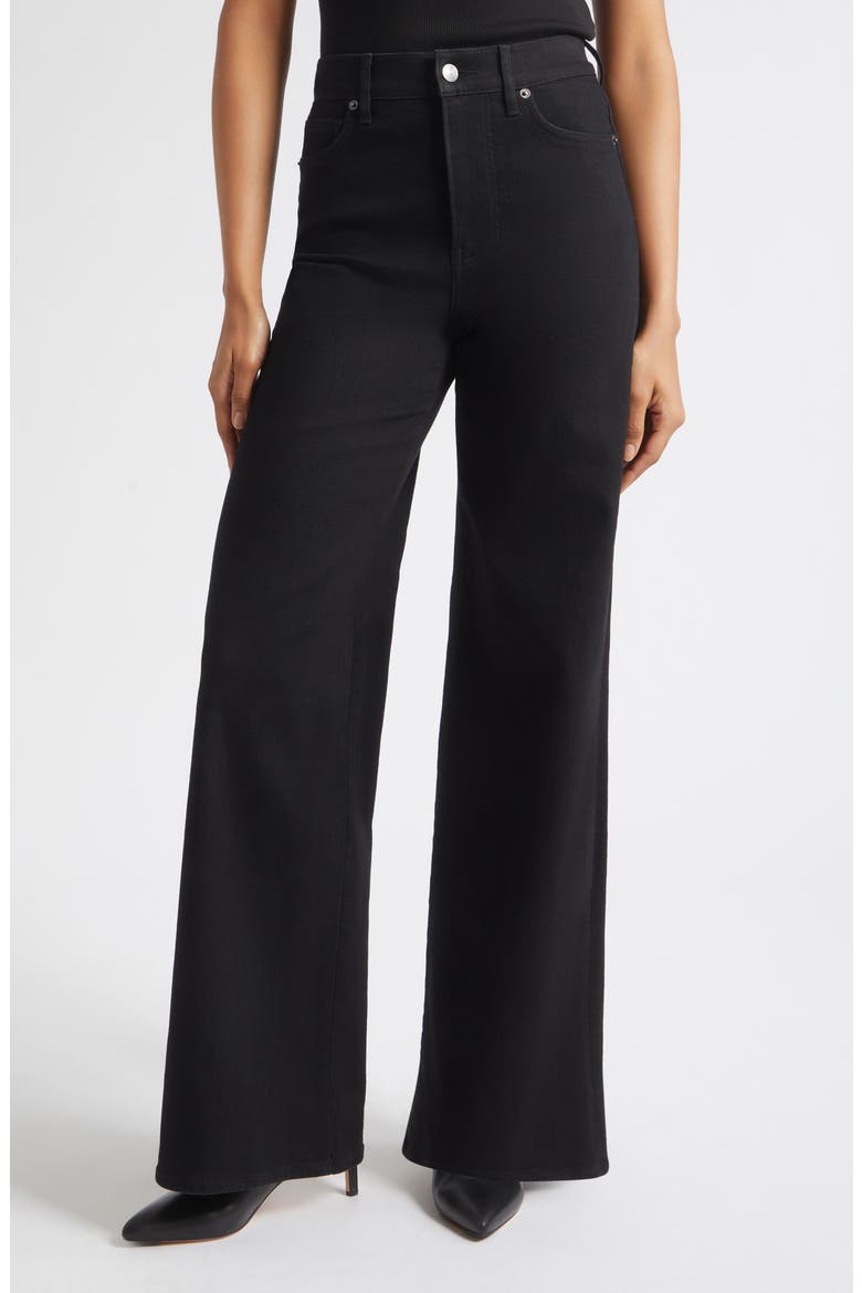 Taylor High Waist Wide Leg Jeans, Main, color, ONYX