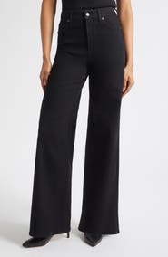 Veronica Beard Taylor High Waist Wide Leg Jeans