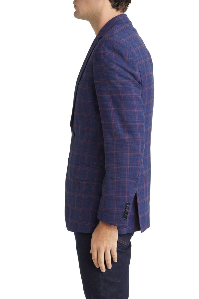 Windowpane Check Wool Blazer, Alternate, color, BLUE