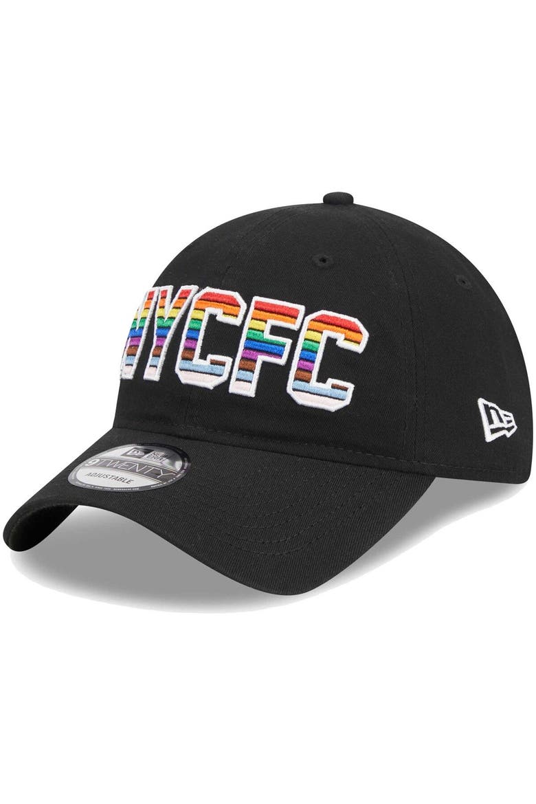 Men's New Era Black New York City FC Pride 9TWENTY Adjustable Hat, Alternate, color, Black