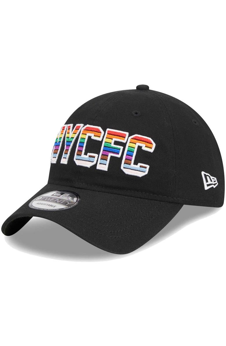New Era Men's New Era Black New York City FC Pride 9TWENTY Adjustable Hat, Alternate, color, 