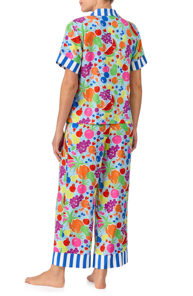 Kate Spade New York short sleeve crop pajamas, Alternate, color, 