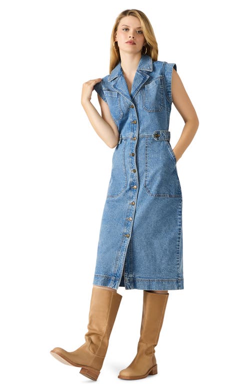 Steve Madden Julieta Denim Midi Dress In Blue