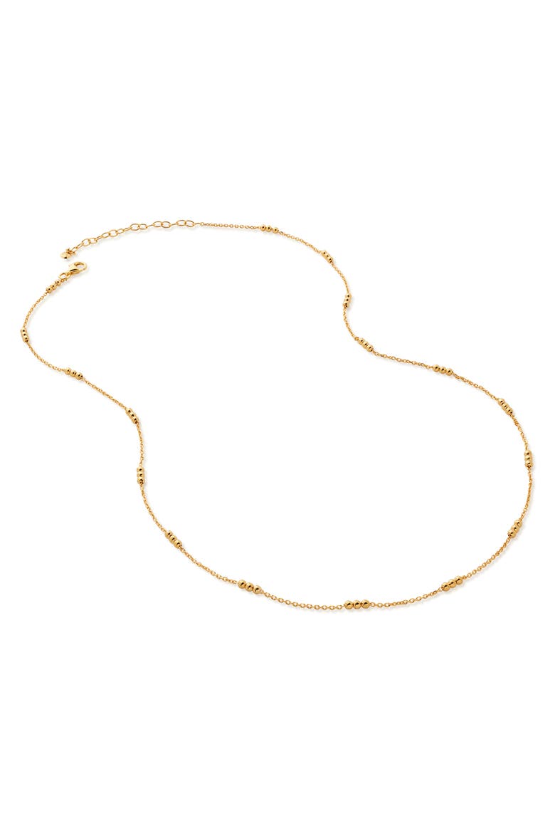 Triple Beaded Chain Necklace, Main, color, GOLD