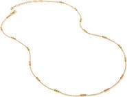 Monica Vinader Triple Beaded Chain Necklace