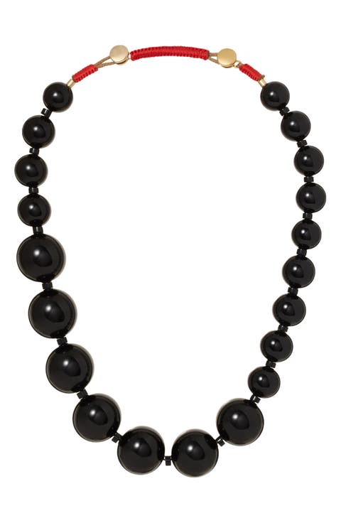 Black Onyx Beaded Necklace
