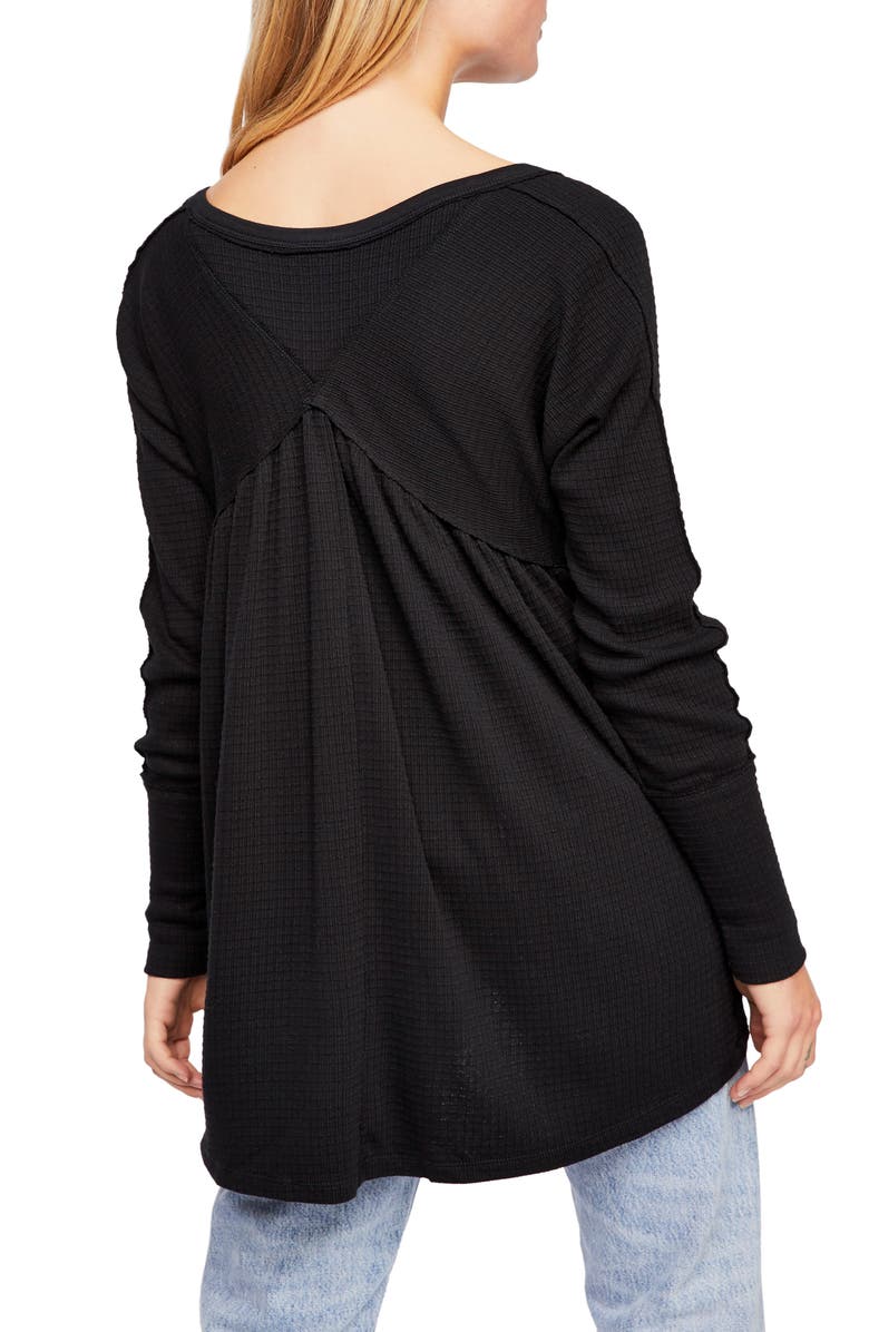 Free People Citrine Textured Cotton Blend Top, Alternate, color,