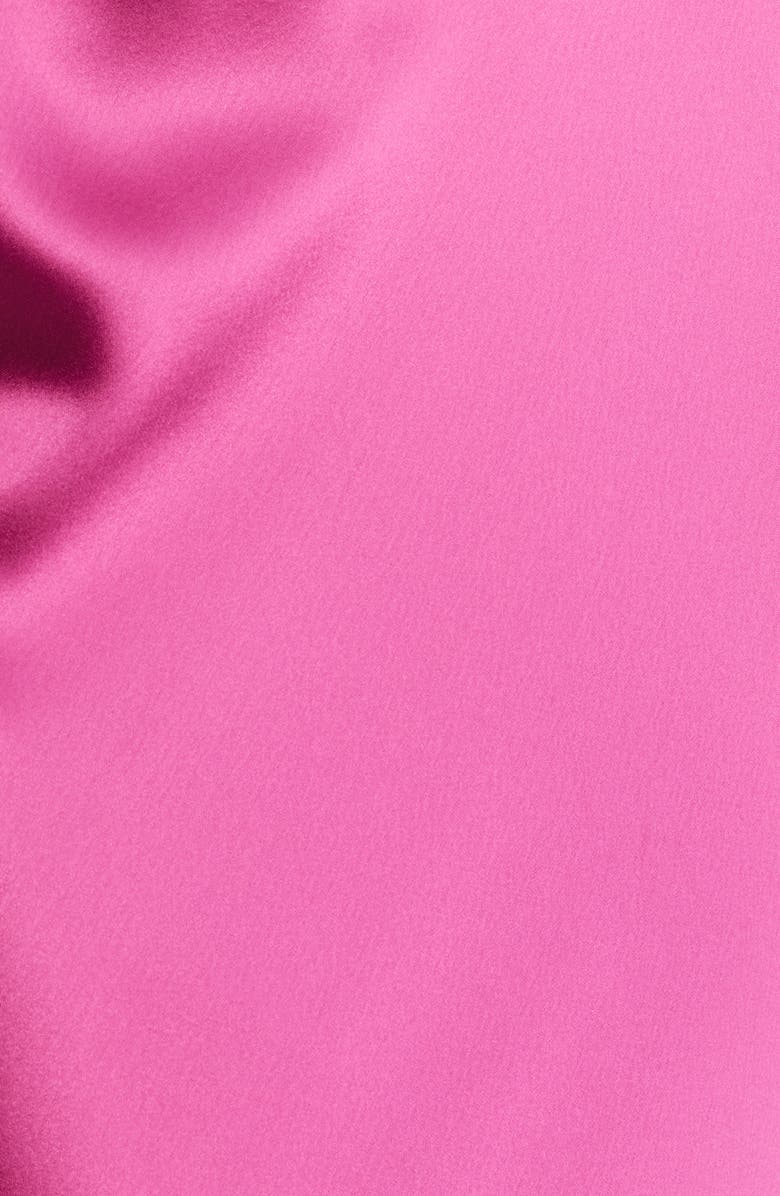 Acler Ropley Drape Bias Cut Satin Maxi Cocktail Dress, Alternate, color, Iris