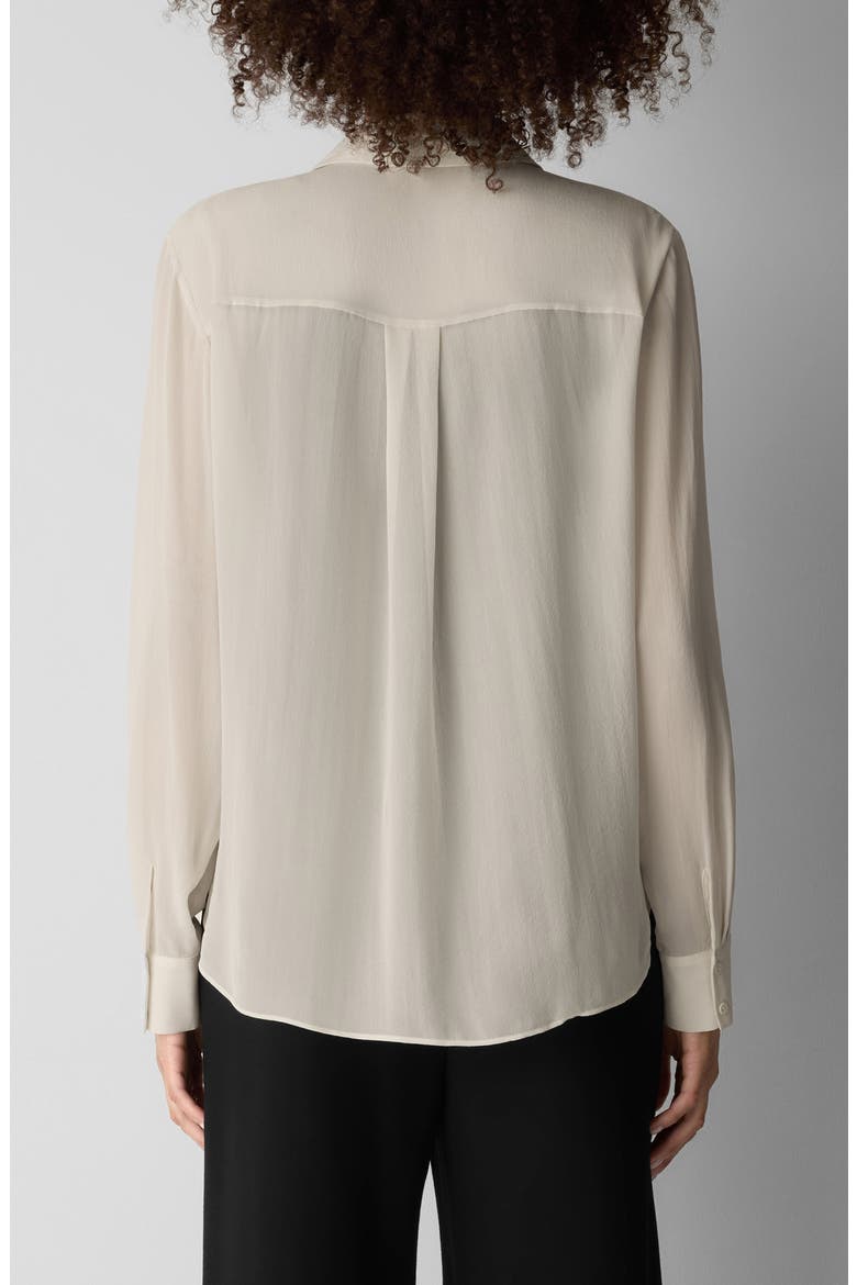 Pintucked Silk Shirt, Alternate, color, PLASTER