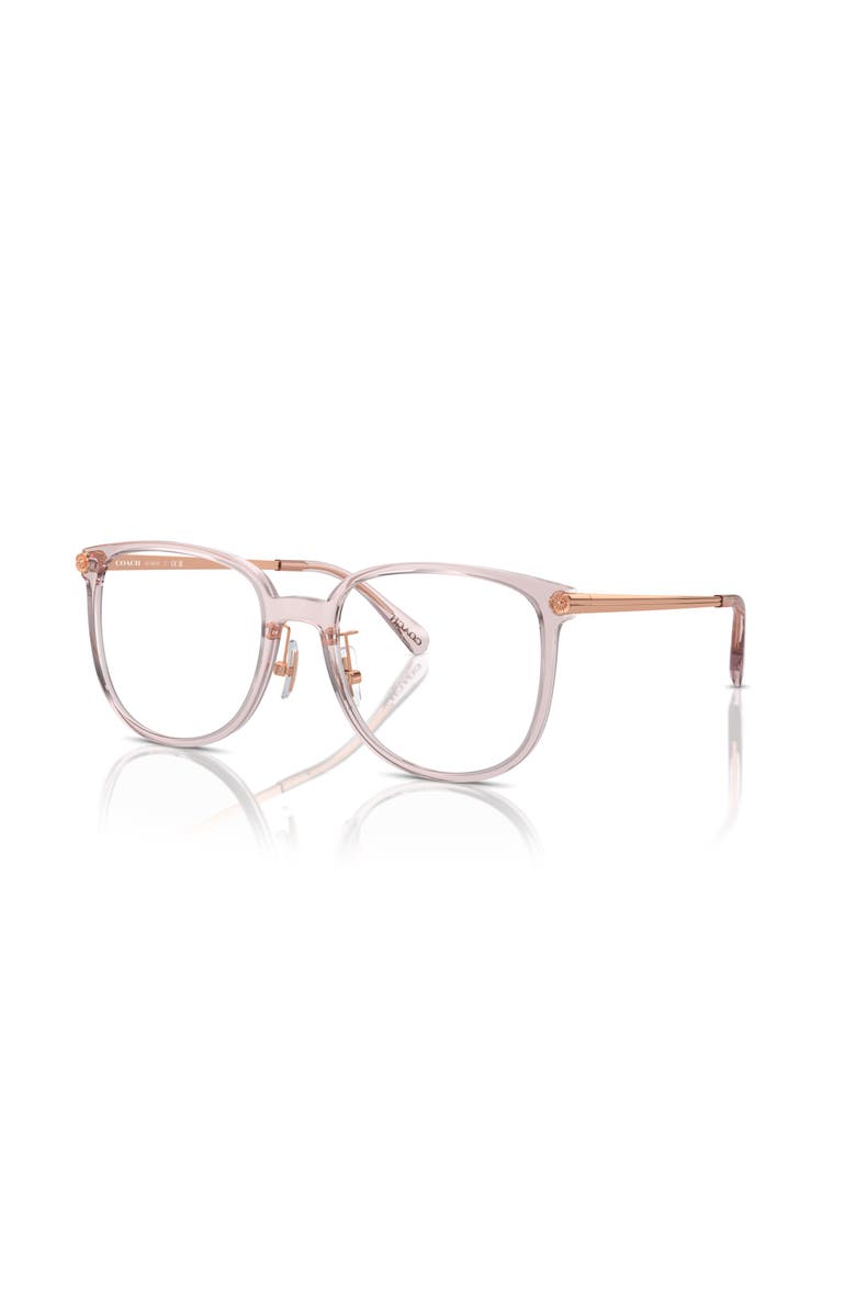 COACH 54mm Square optical glasses, Main, color, Pink