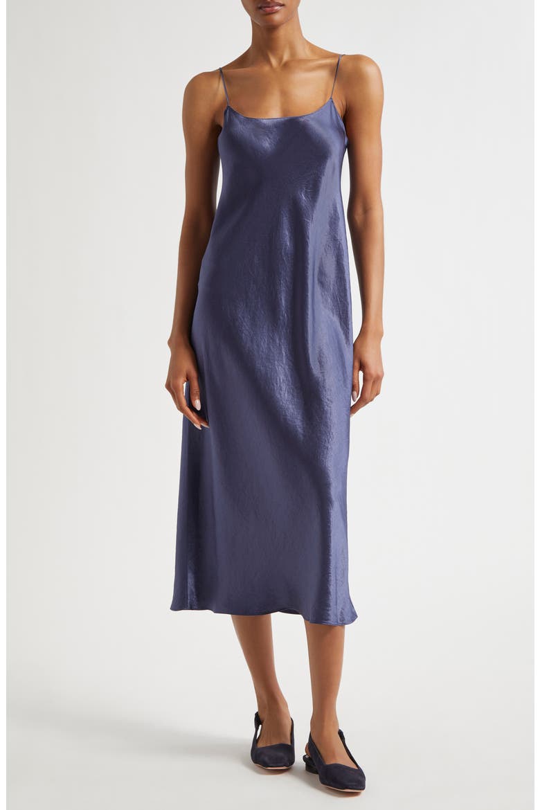 Satin Slipdress, Main, color, DARK PERI