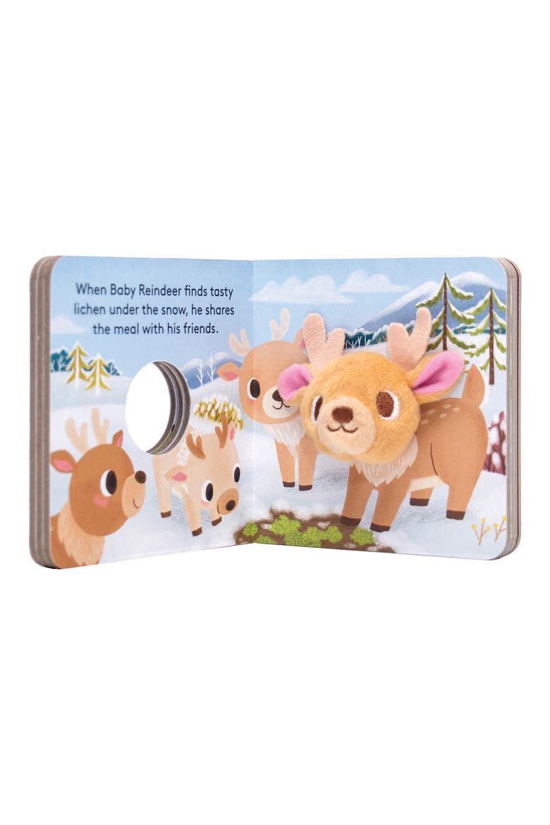 'Baby Reindeer' Finger Puppet Board Book, Alternate, color, BLUE MULTICOLOR