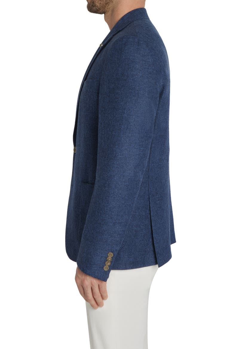 Hampton Solid Knit Wool & Linen Blend Sport Coat, Alternate, color, MEDIUM BLUE