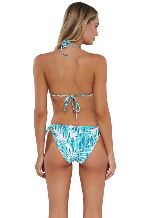Sunsets Laney Triangle Bikini Swimsuit Top In Sea Breeze Sandbar Rib