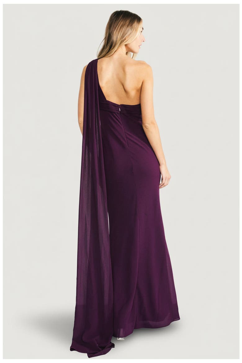 Julianne One Shoulder Maxi Dress, Alternate, color, Dark Plum