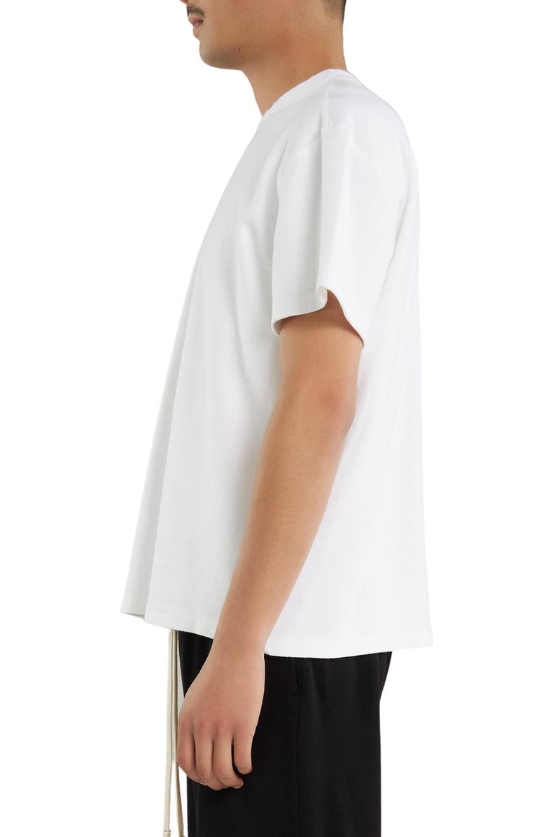 Les Tien Pique Binded Neck Tee, Alternate, color, White