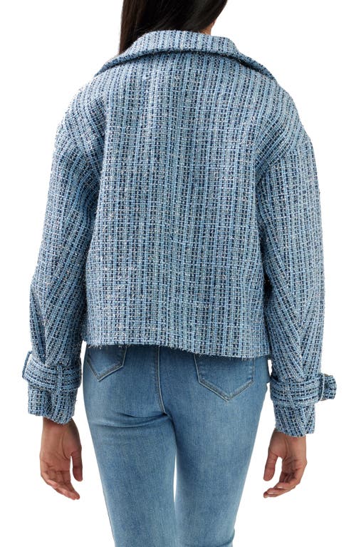 Belle & Bloom Power Over Me Tweed Jacket In Blue