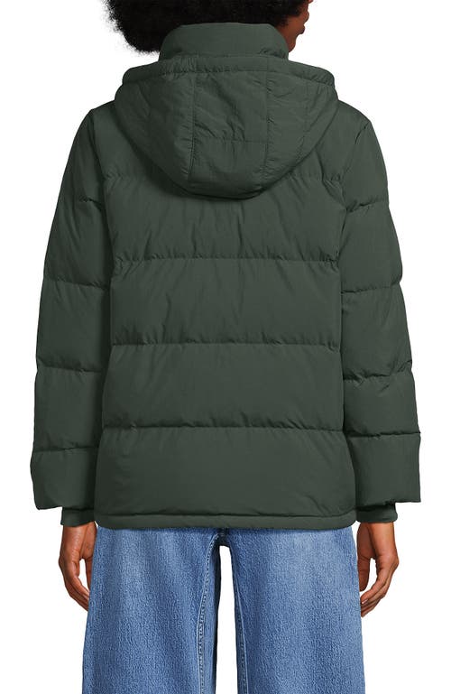 Lands' End Wide Channel 600 Down Puffer Jacket In Green