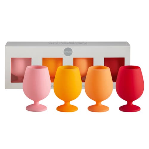 Porter Green Stemm | Silicone Unbreakable Wine Glasses In Multi