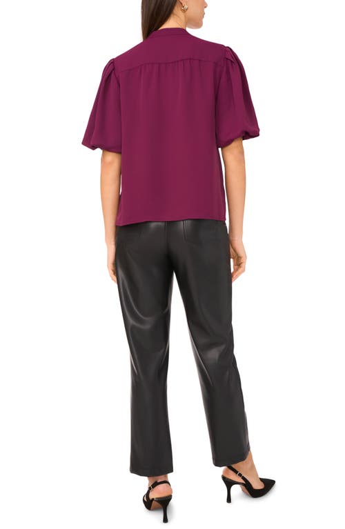 Vince Camuto Puff Sleeve Popover Top In Purple