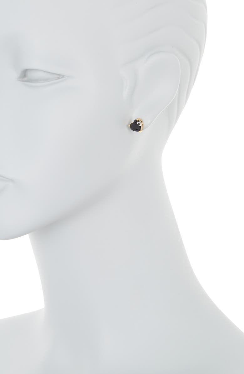 Kate Spade New York my love cubic zirconia heart stud earrings, Alternate, color, 