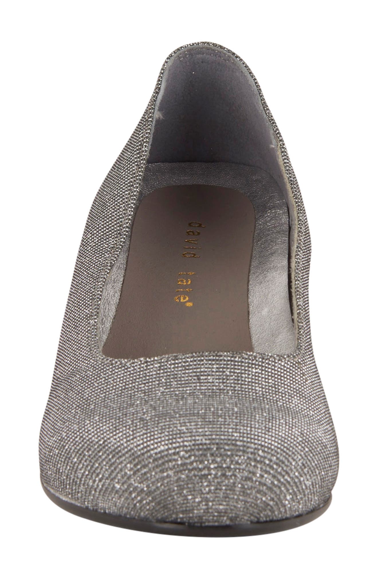 David Tate Suave Pump, Alternate, color, Silver Fabric