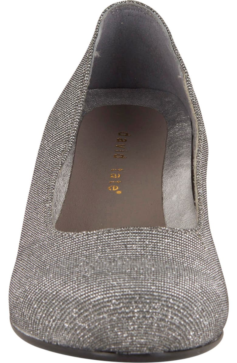 David Tate Suave Pump, Alternate, color, Silver Fabric