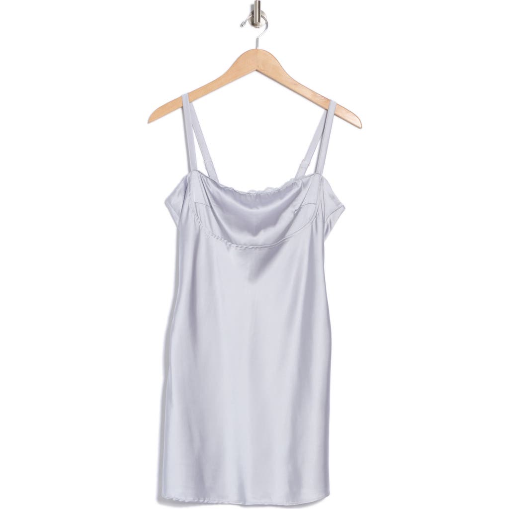 KNOW ONE CARES KNOW ONE CARES LACE SATIN MINIDRESS