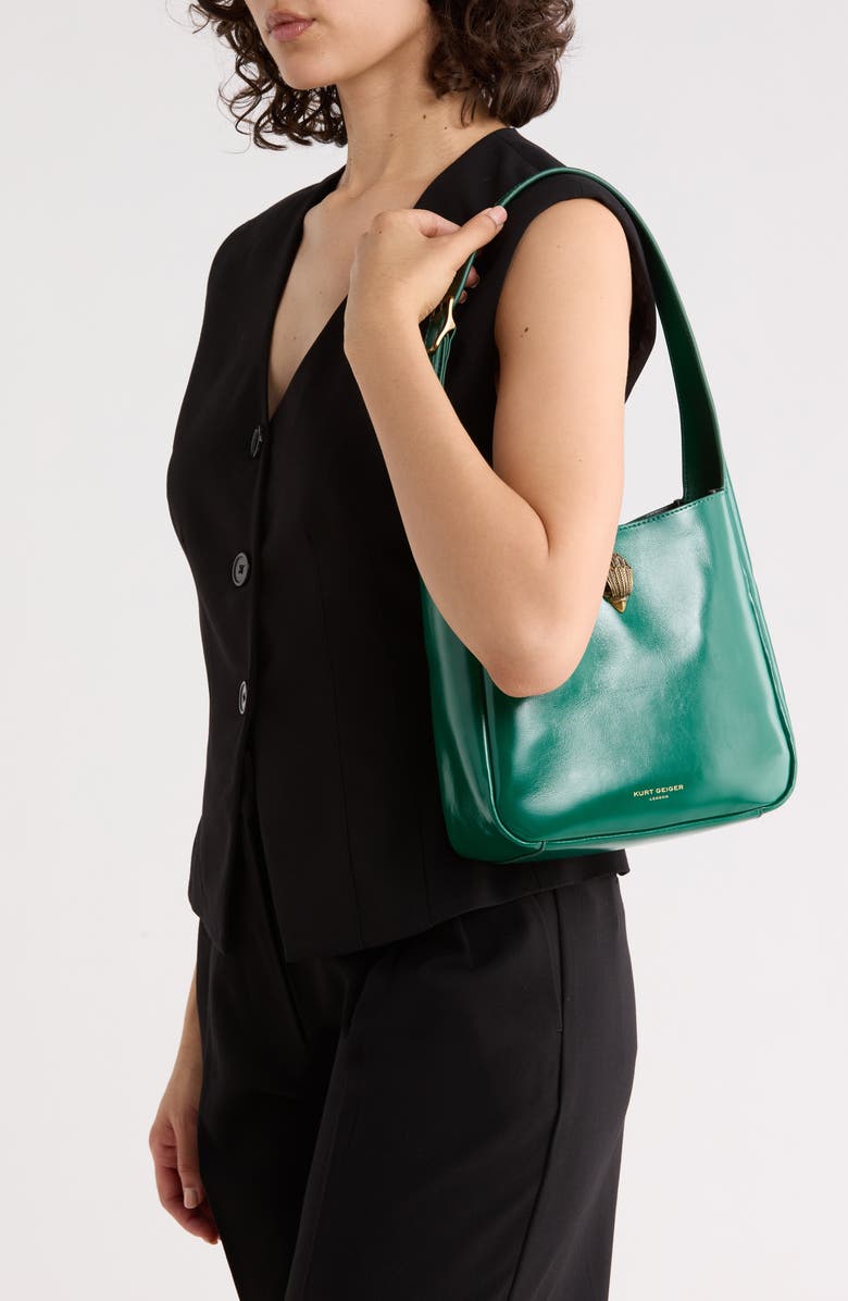 Kurt Geiger London Small Bond Leather Hobo Bag, Alternate, color, Green