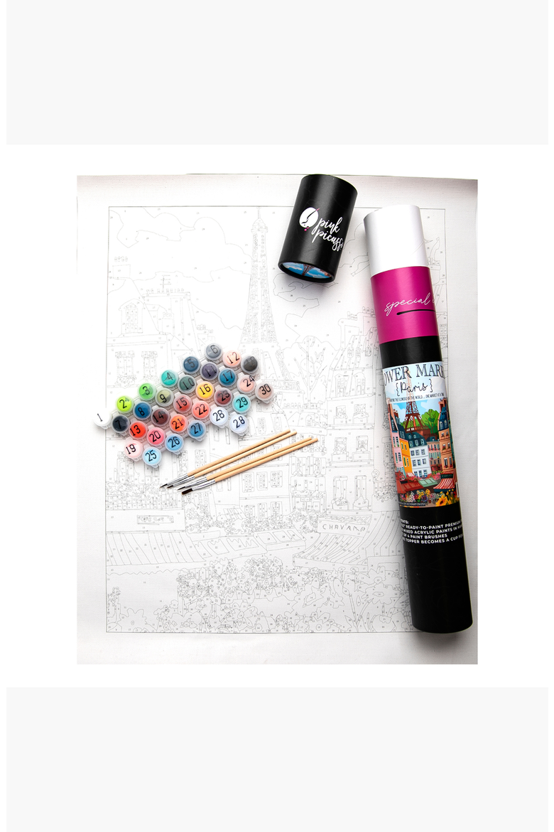 Paris Flower Market Paint by Numbers Kit, Alternate, color, Multicolor