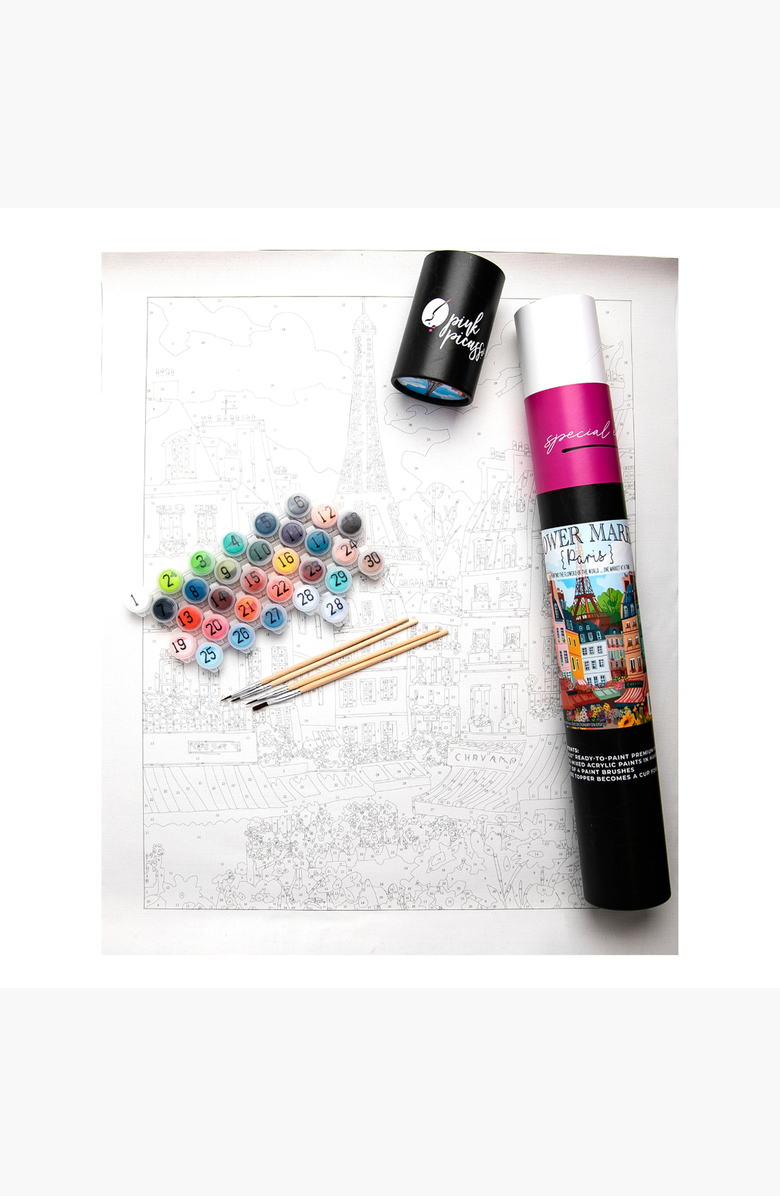 Pink Picasso Kits Paris Flower Market Paint by Numbers Kit, Alternate, color, Multicolor