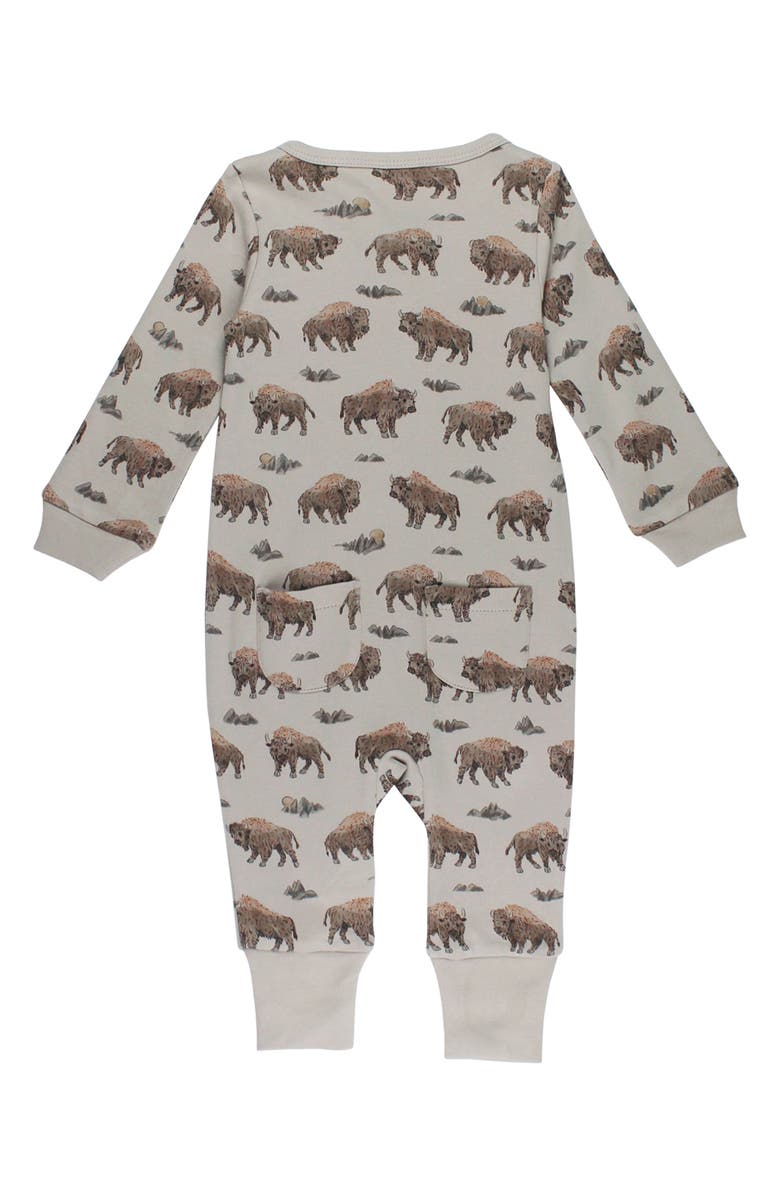 L'ovedbaby Print Organic Cotton Zip Romper, Alternate, color, 