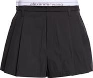 Alexander Wang Pleated High Waist Shorts