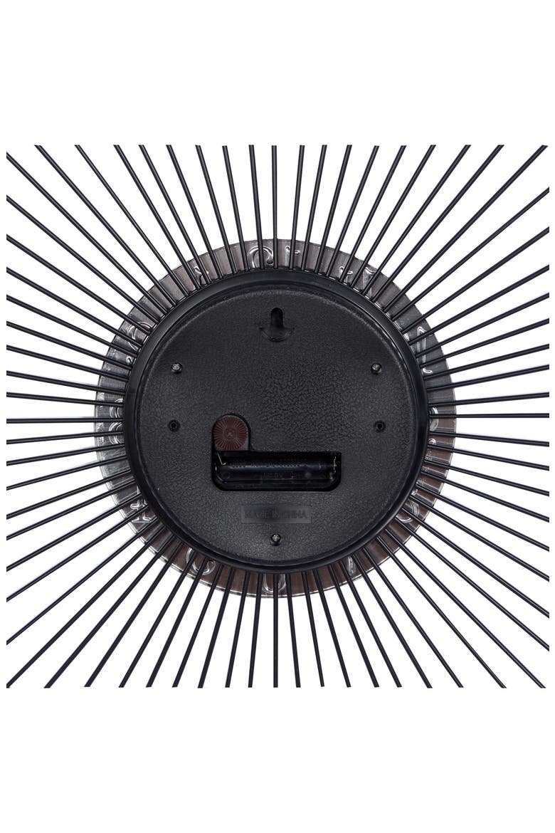 Sunray Wall Clock, Alternate, color, SILVER