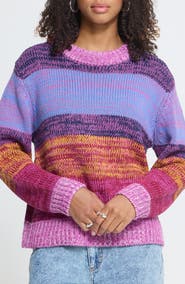ICHI Ihalinea Striped Crewneck Sweater