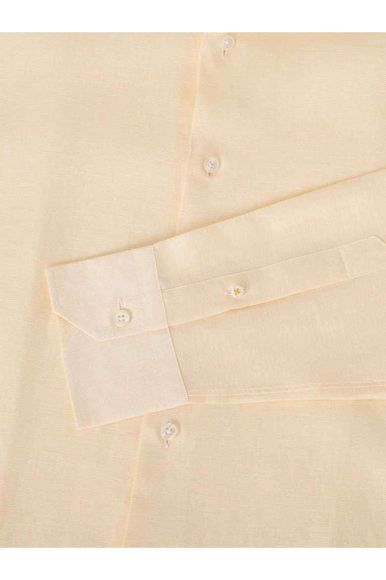Reynolds Cotton Linen Blend Shirt in Contemporary fit, Alternate, color, Yellow