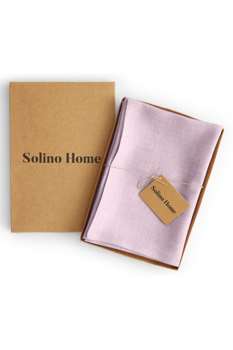 Linen Dinner Napkins Set of 4, 20 x 20" - Athena, Alternate, color, Chambray Lavender