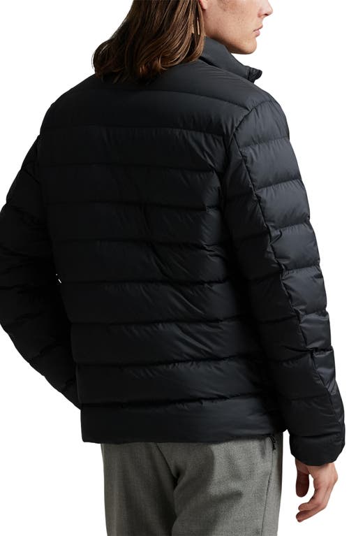 Polo Ralph Lauren The Colden Herringbone Down Jacket In Black