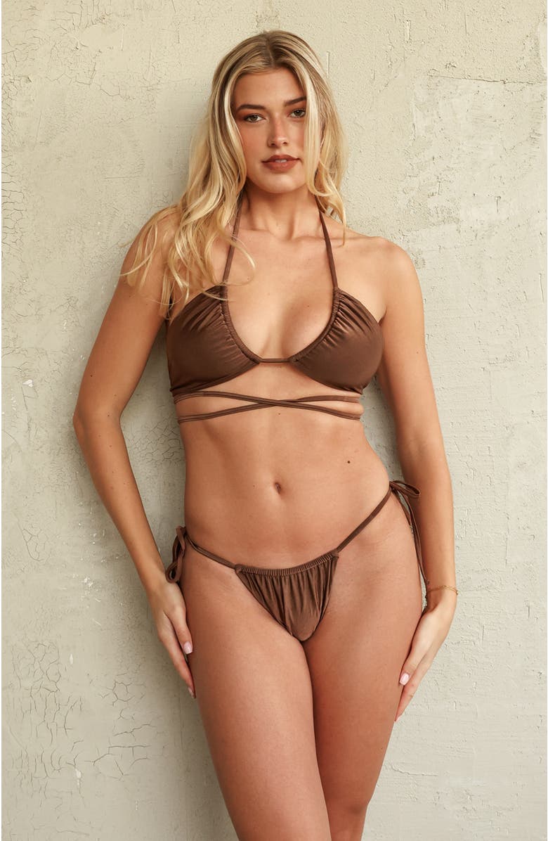 Ris-k Bali Super Cheeky Bikini Bottom, Main, color, Mustang