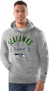 STARTER Men's Starter Heather Gray Seattle Seahawks Pullover Hoodie