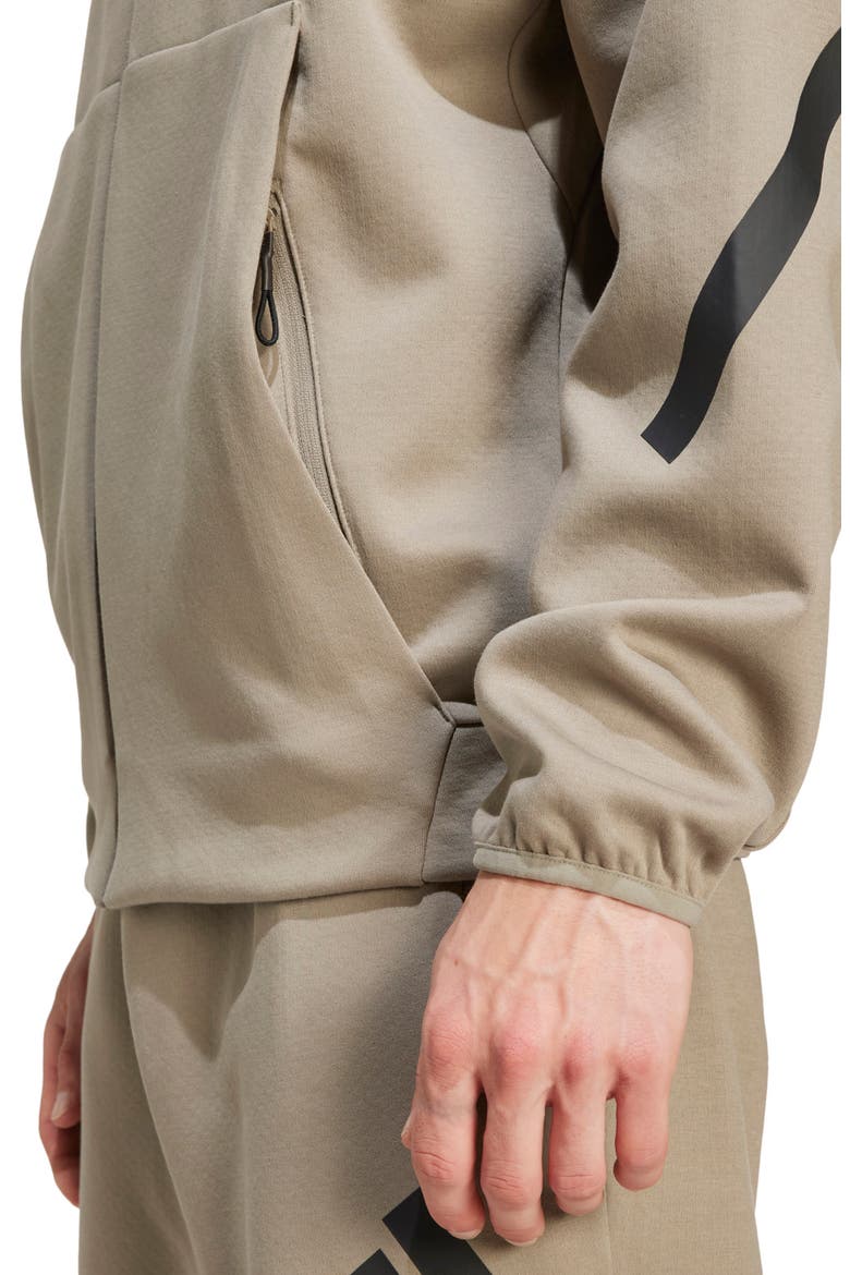 New ZNE Full-Zip Hoodie, Alternate, color, CLAY